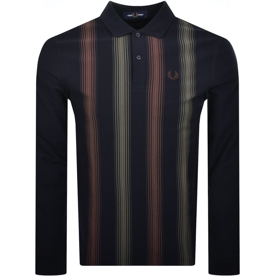Fred perry long sleeve polo navy best sale